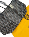 Goyard St Louis PM Tote Black Goyardine