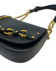 Roberto Cavalli Black Leather Crossbody Bag
