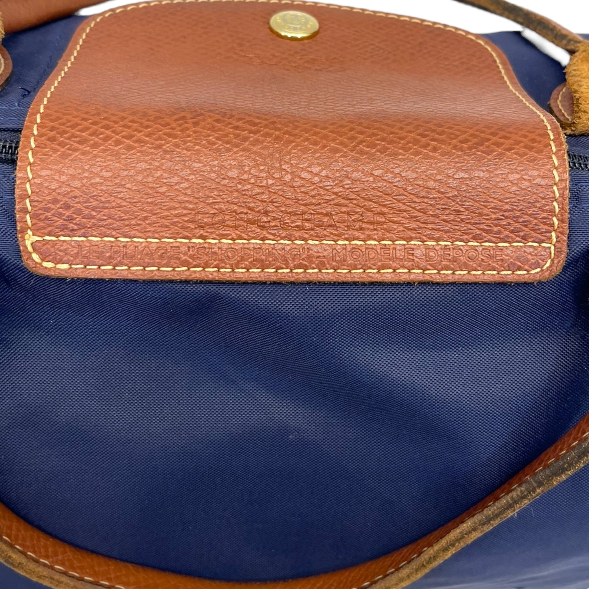 Longchamp Navy Blue Nylon Le Pliage Tote Bag