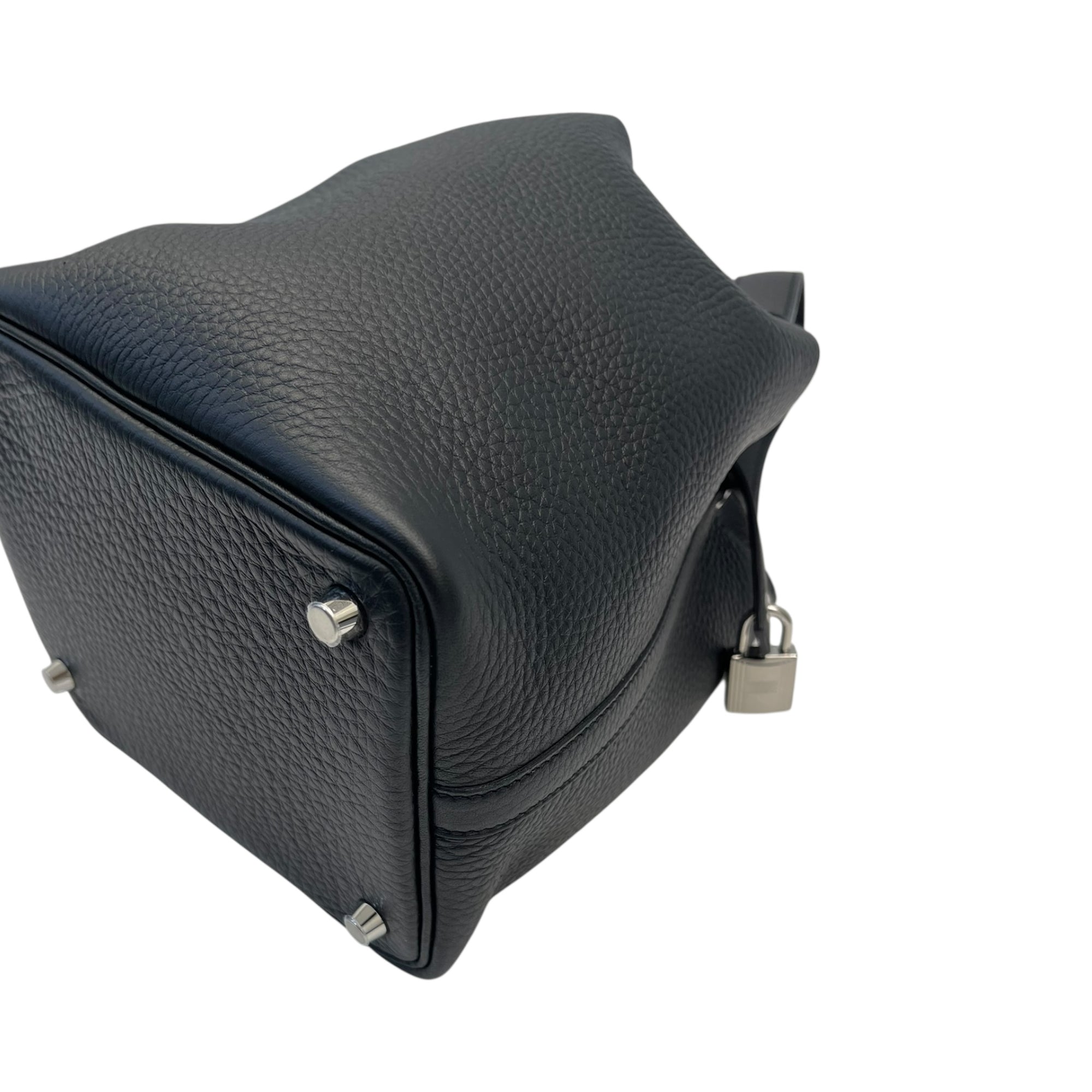 Hermes Picotin Lock 18 Black Clemence Palladium Hardware