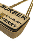 Burberry Lola Raffia Horseferry Shoulder Bag