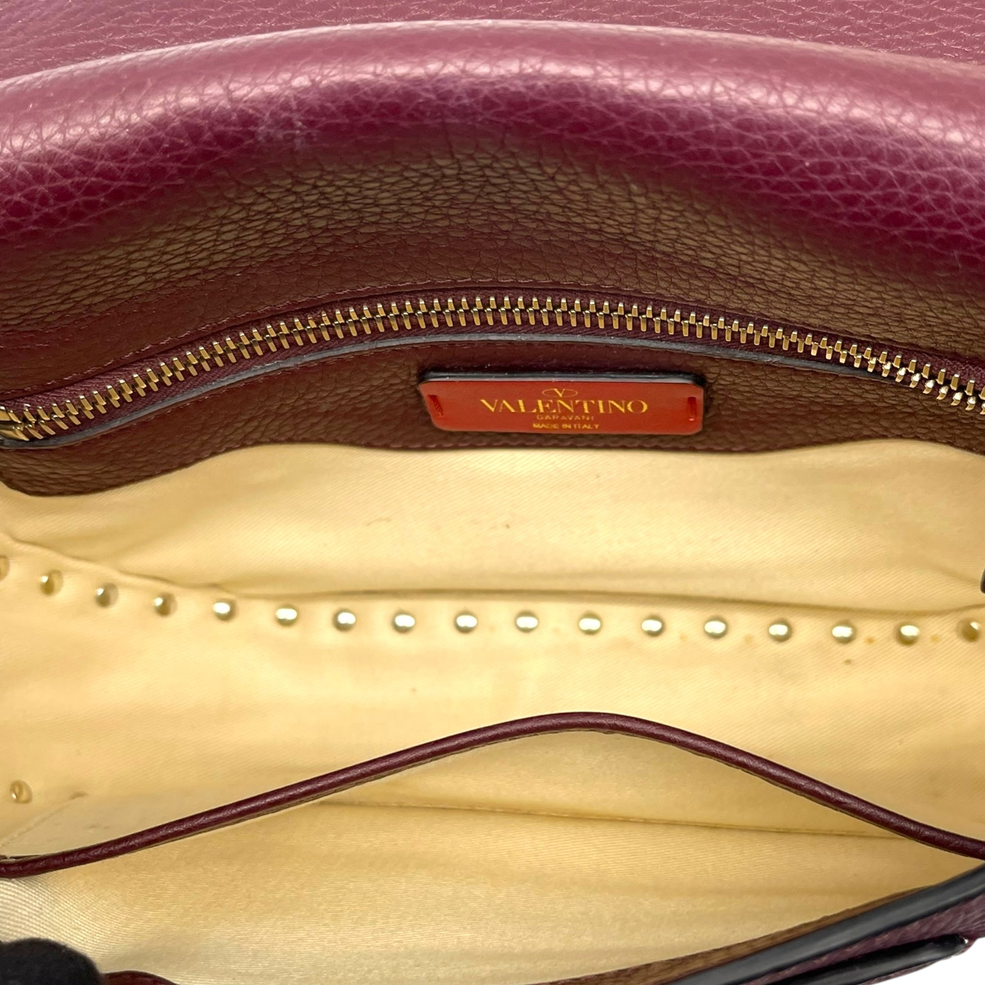 Valentino Rubin Grainy Leather Rockstud Crossbody Bag