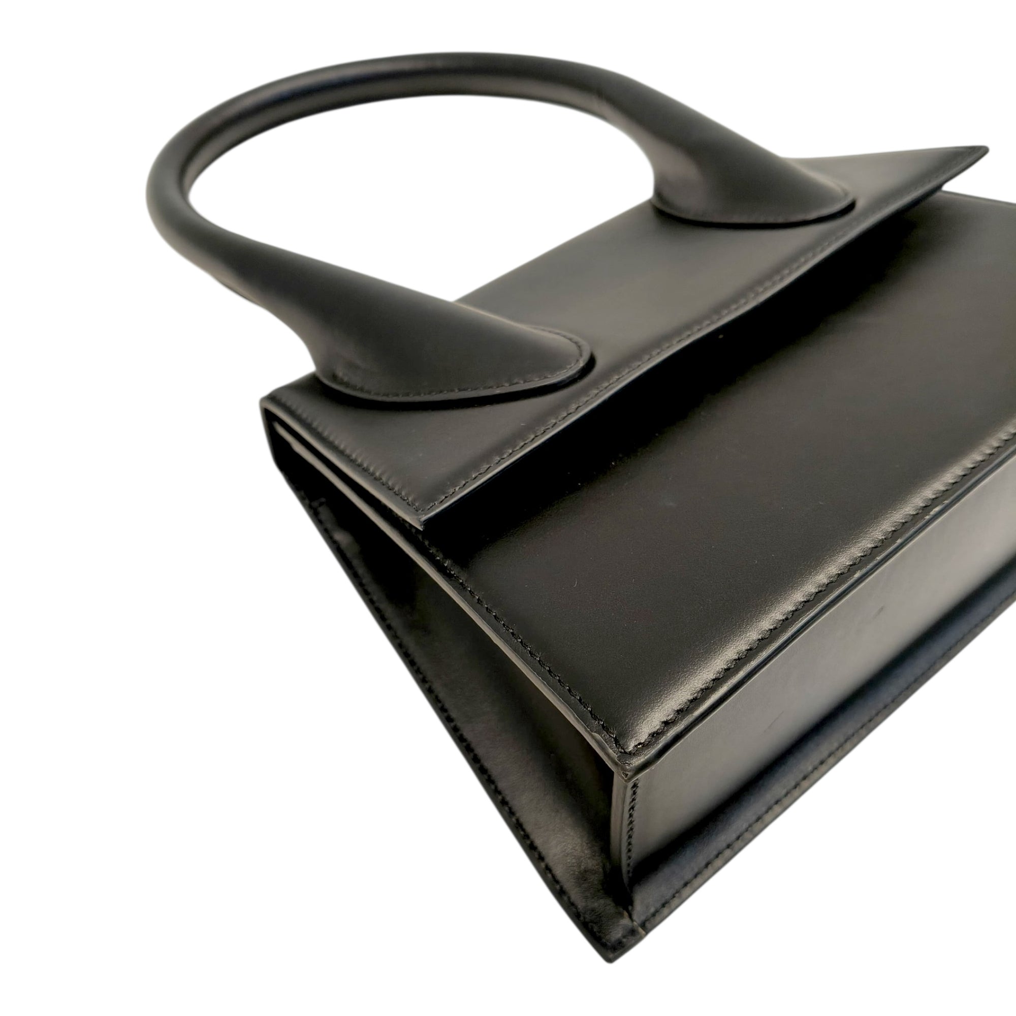 Jacquemus Black Leather Grand Le Chiquito Top Handle Bag