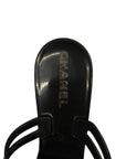 Chanel Cream/Black Jelly Camellia Thong Sandals EU 36