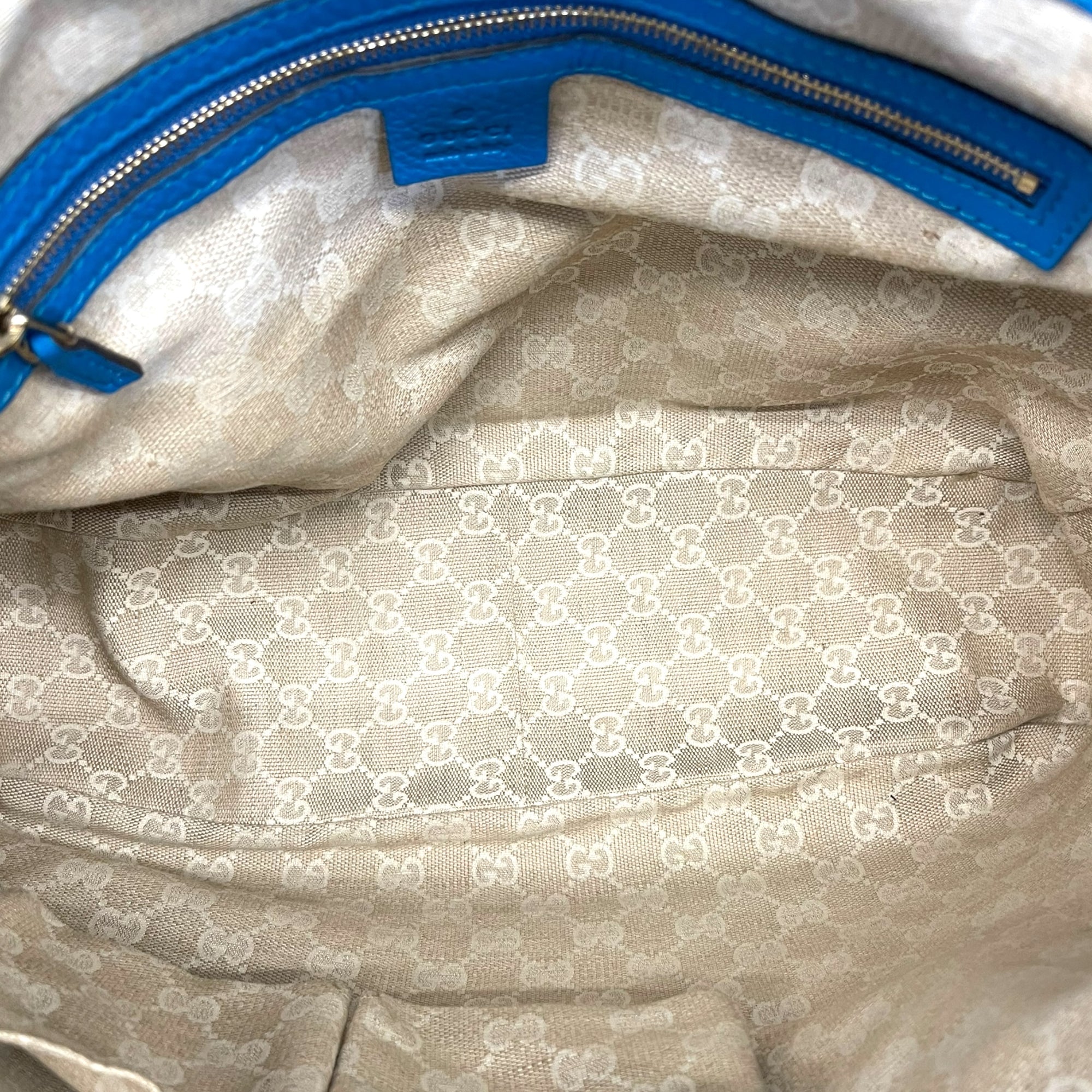 Gucci Blue Leather Medium Diana Bamboo Shoulder Bag