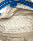 Gucci Blue Leather Medium Diana Bamboo Shoulder Bag