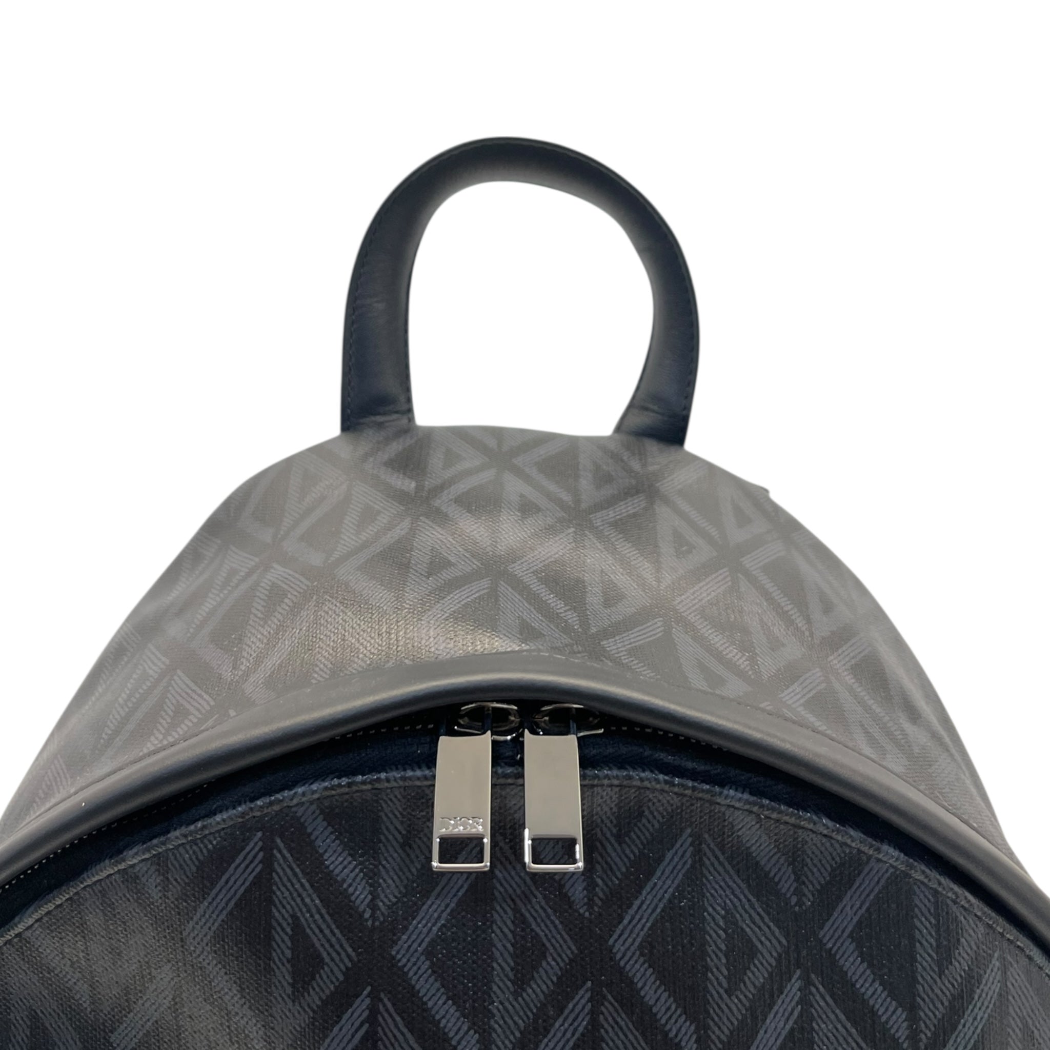 Christian Dior Rider Toile CD Diamond Black Backpack Bag