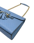 Gucci Double G Embossed Emily Full Leather Chain Bag