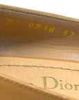 Christian Dior Beige Patent Leather Baby-D Bellet Pumps Size - 37