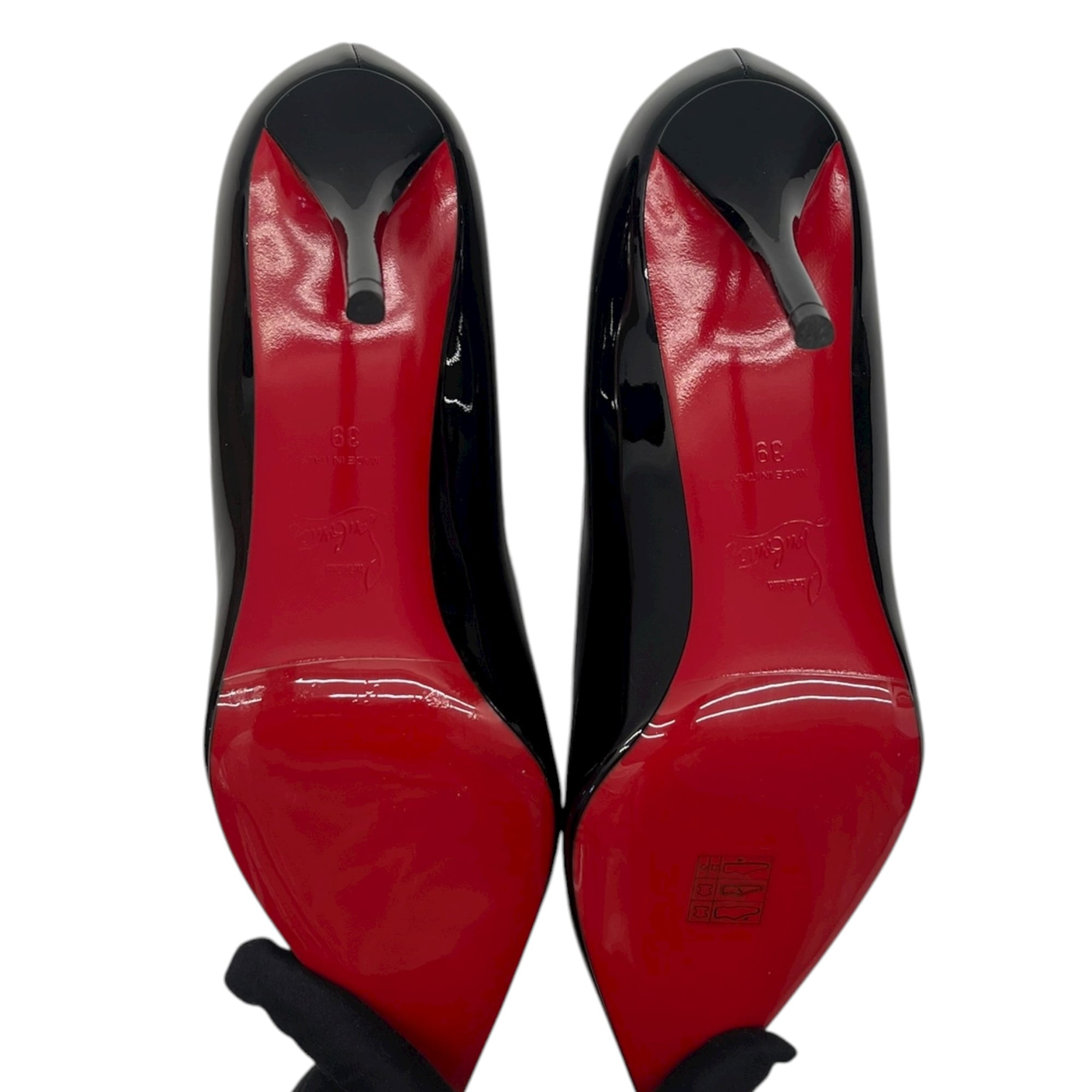 Christan Louboutin Miss Z 80mm Pumps - Patent Calf Leather - Black - Women EU 39