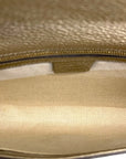 Gucci Gold Pebbled Leather Soho Clutch