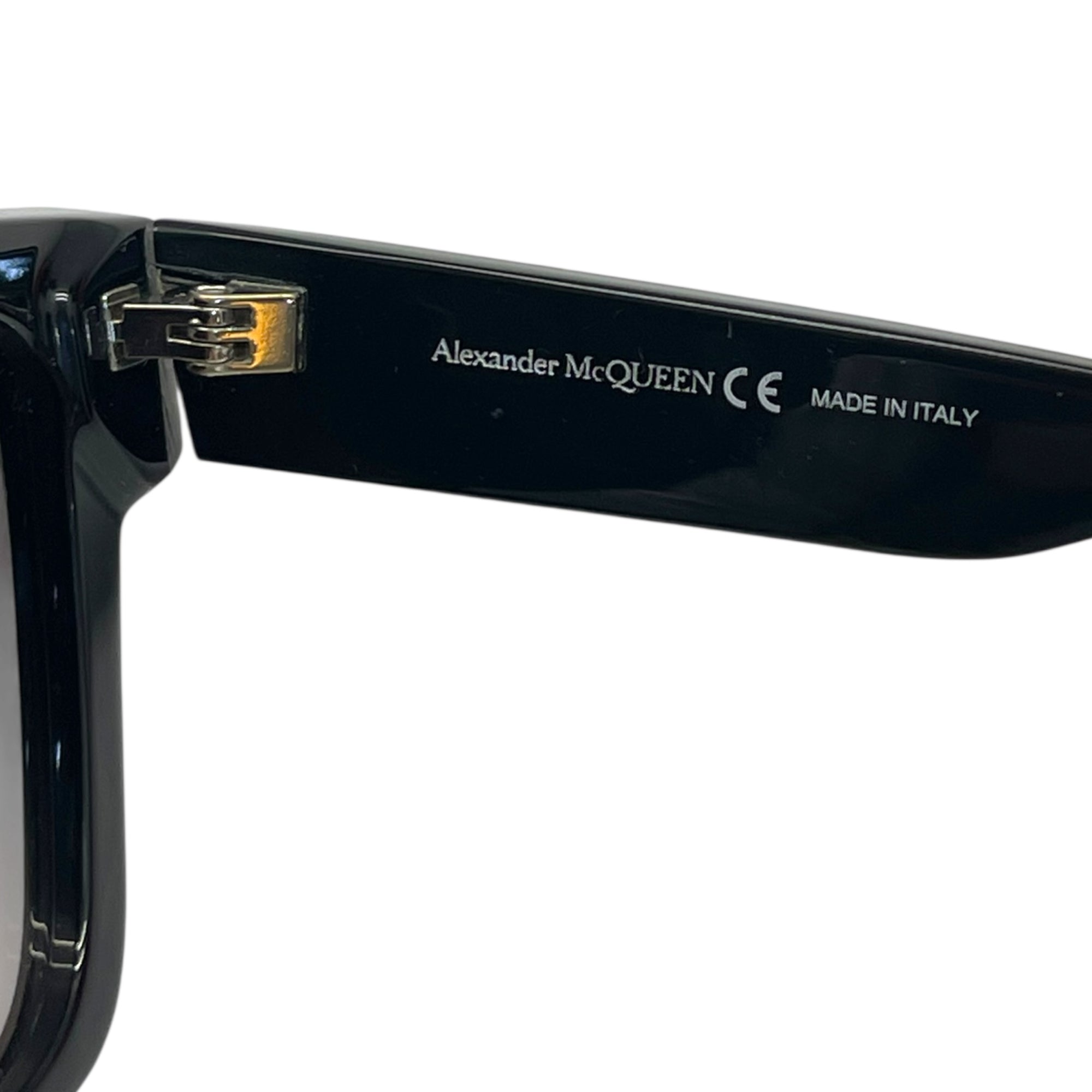 Alexander McQueen Rectangular Sunglasses in Black/Smoke