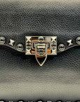 Valentino Rockstud Rolling Black Leather Shoulder Bag
