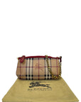 Burberry Clara Pochette Red/Beige Haymarket Check