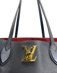 Louis Vuitton Lockme Shopper Black Leather Tote Bag
