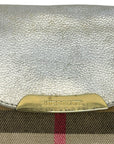 Burberry Nova Check Fabric/Silver Leather Crossbody Bag