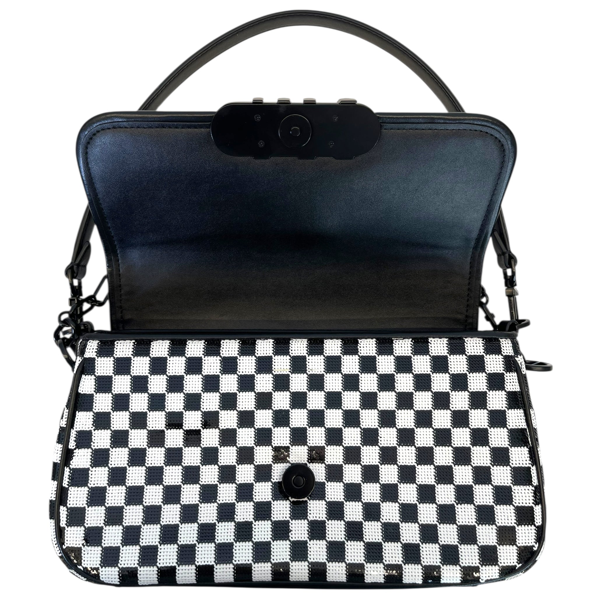Michael Kors Parker Medium Sequined Checkerboard Shoulder Bag