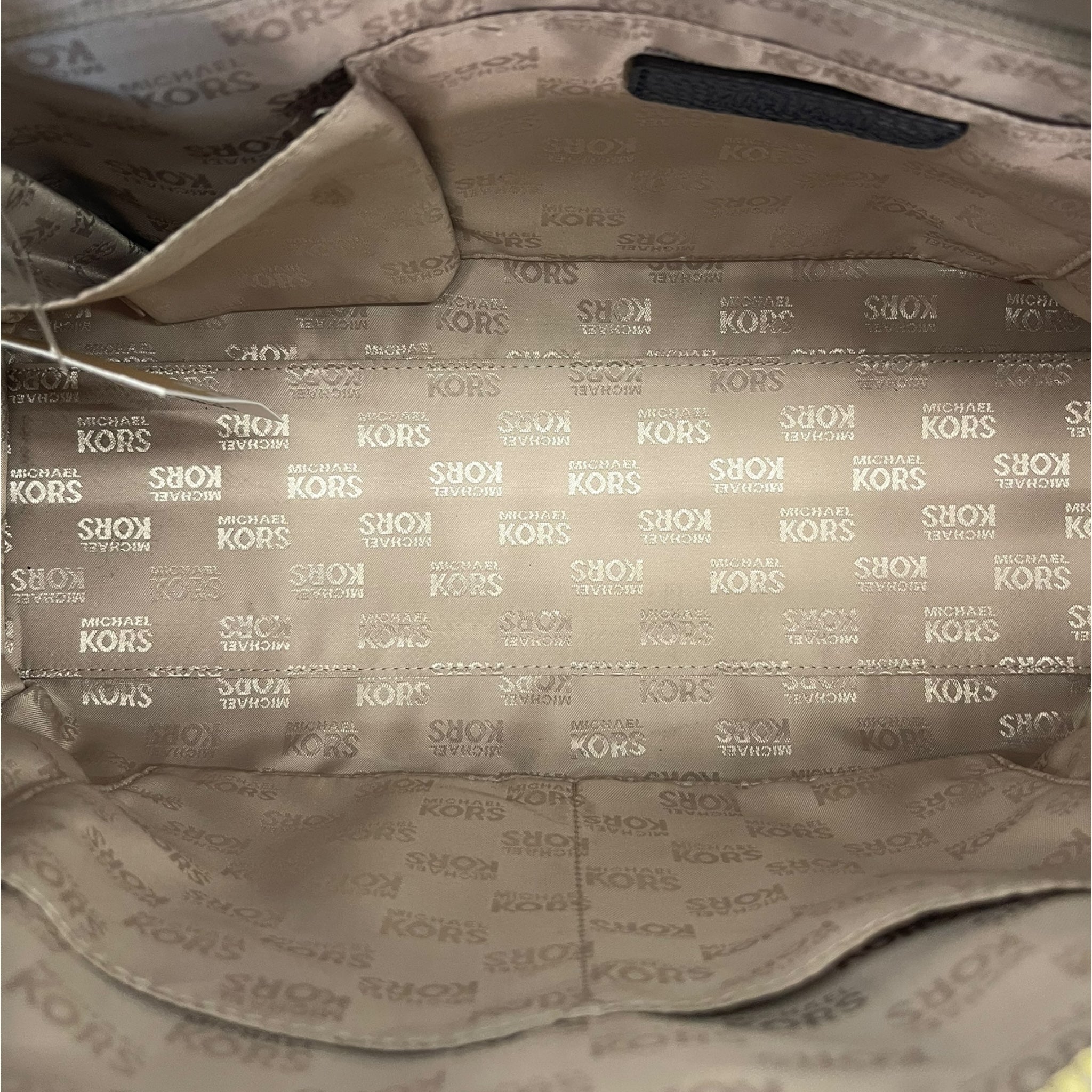 Michael Kors Hattie Satchel Bowling Bag Navy Blue Pebbled Leather