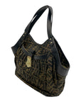 Fendi Zucca Canvas & Leather Borsa Chef Tote Bag