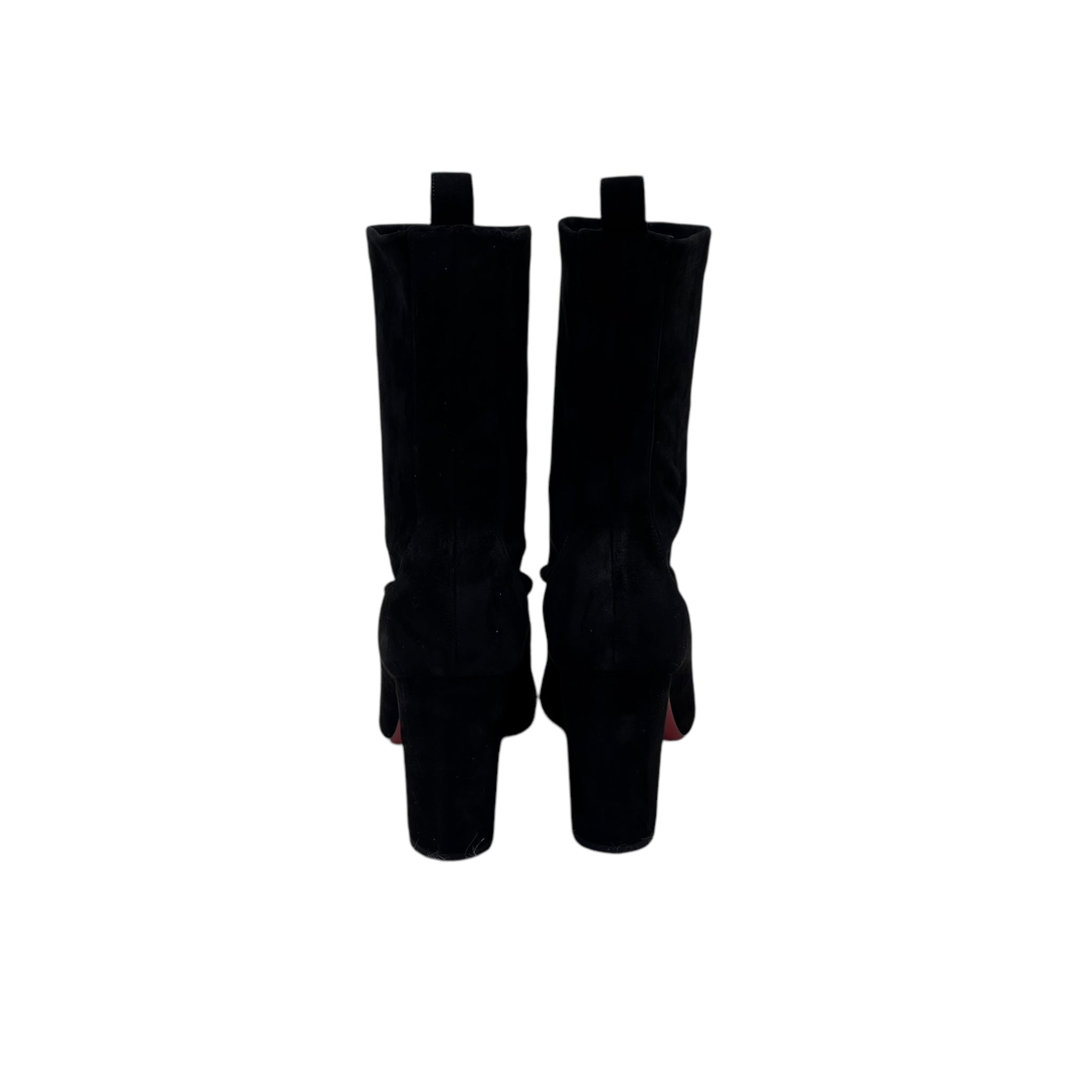 Christian Louboutin Gena Black Suede Ankle Boots EU 36.5