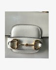 Gucci Horsebit 1955 Mini Top Handle Bag in White Leather
