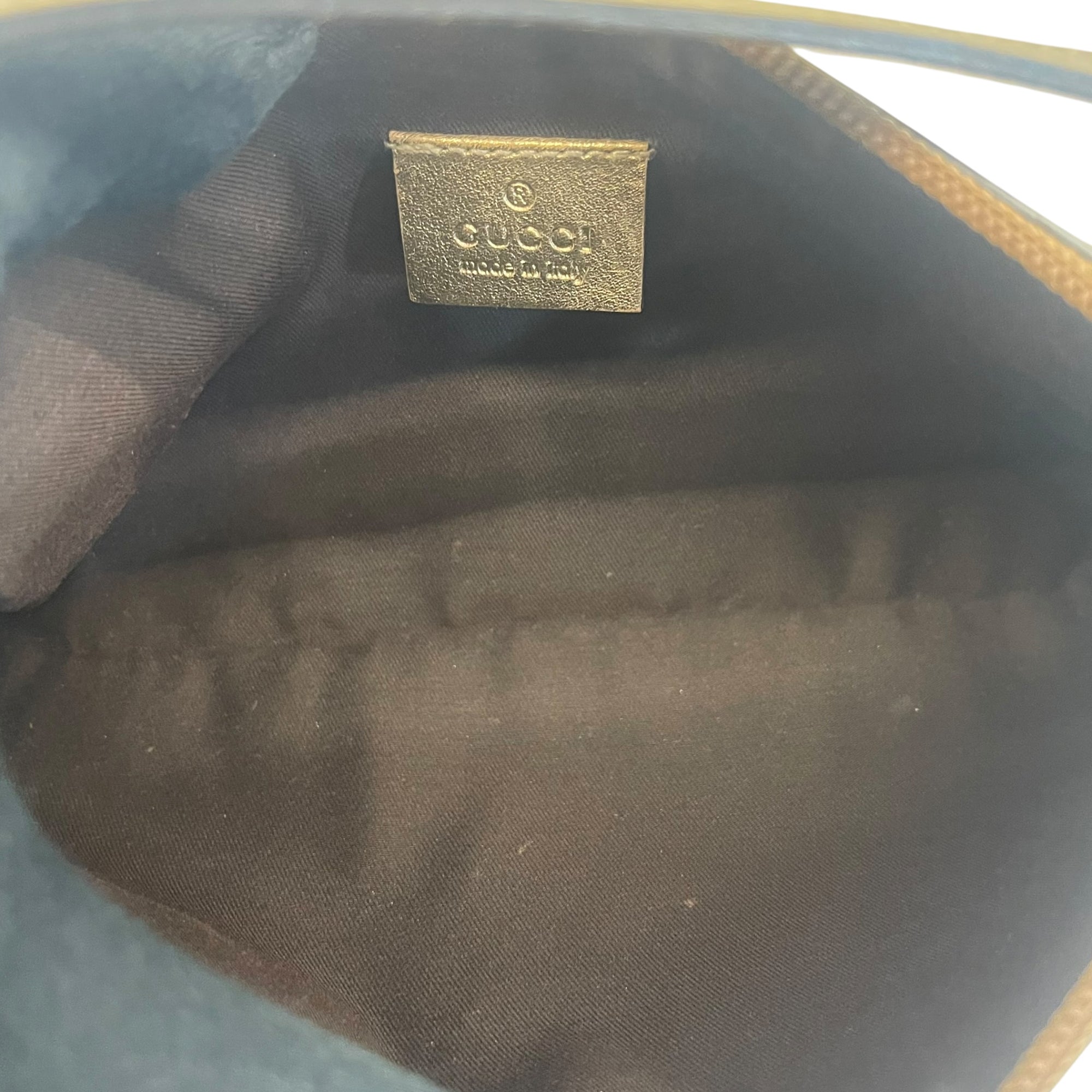Gucci Bronze Guccissima Pochette Clutch Bag