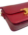 Celine Red Calfskin Leather Crossbody Bag