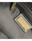 Versace Black/Gold Quilted Leather Satchel