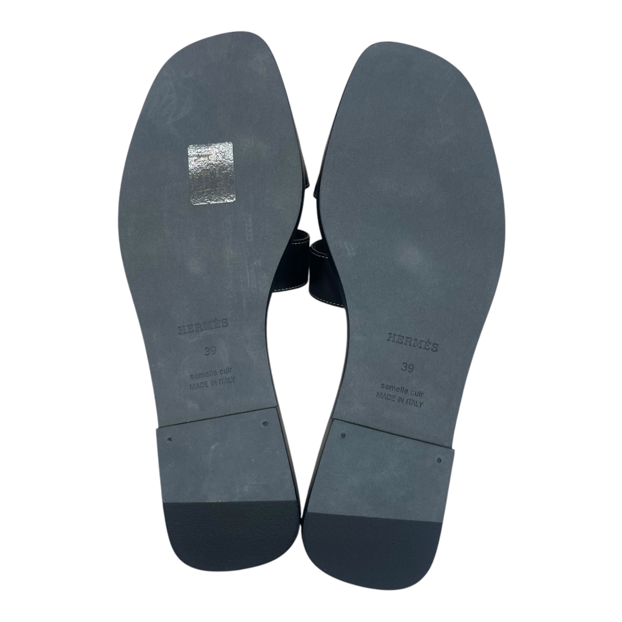Hermes Orans in Black 39 EU