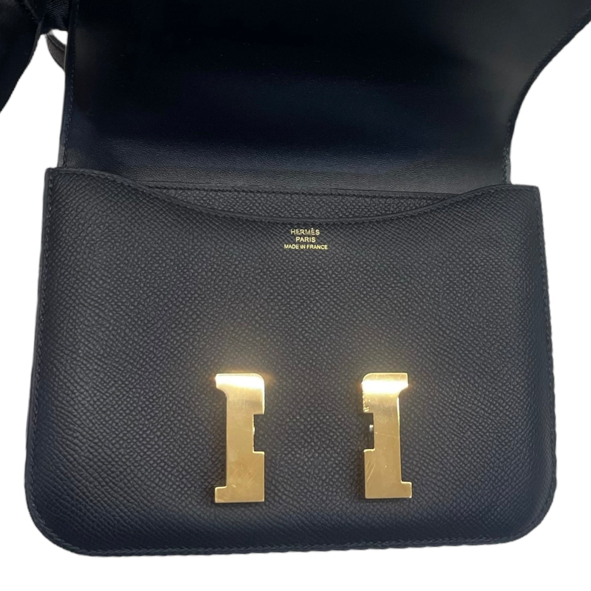 Hermes Miroir Black Epsom Constance III Mini Bag