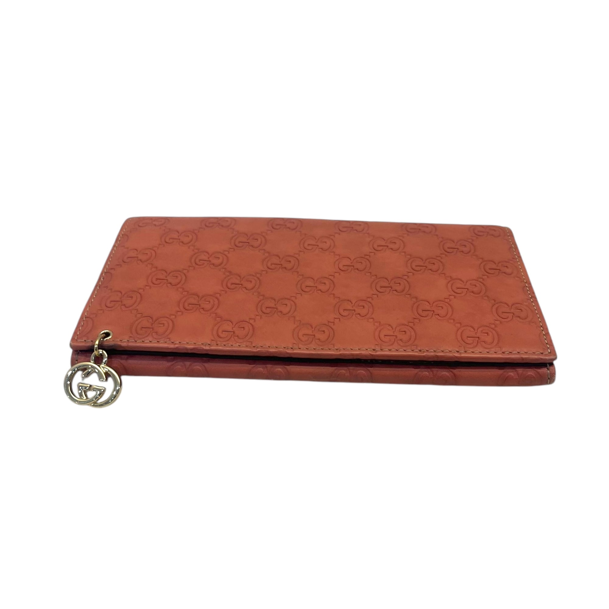 Gucci Continental Wallet in Orange Leather