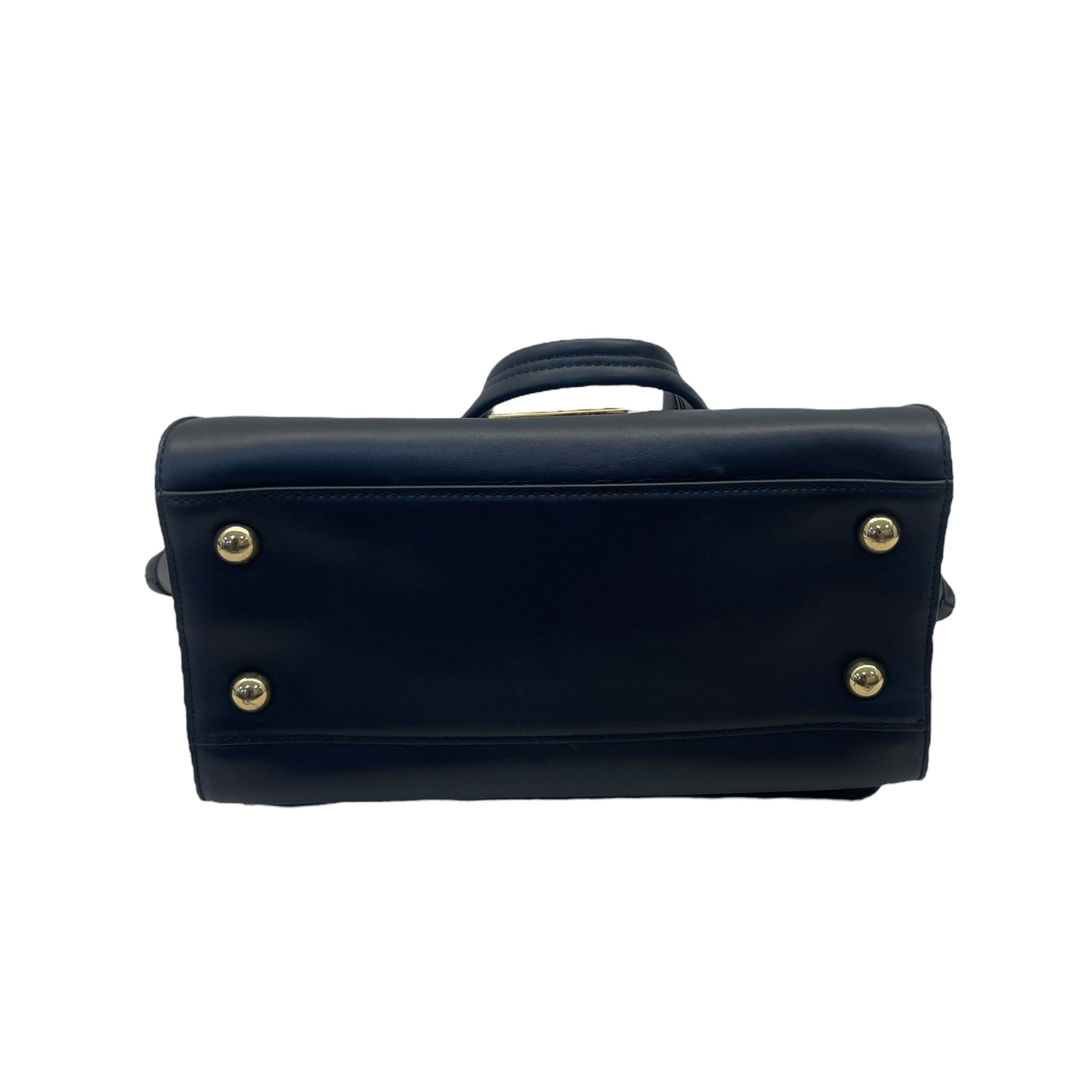 Zac Posen Black Leather Eartha Double Handle Satchel