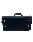 Zac Posen Black Leather Eartha Double Handle Satchel
