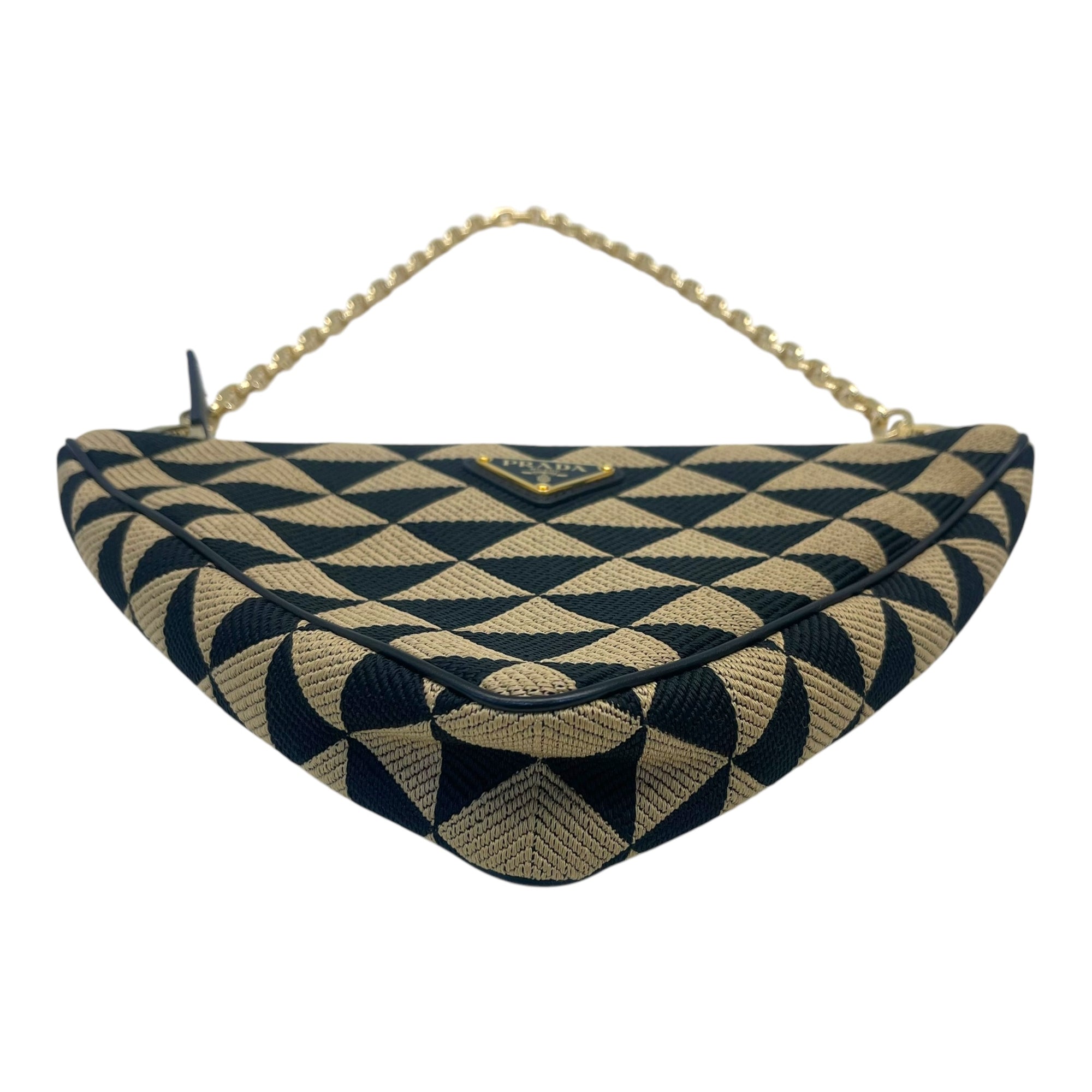 Prada Triangle Mini Jacquard Bag