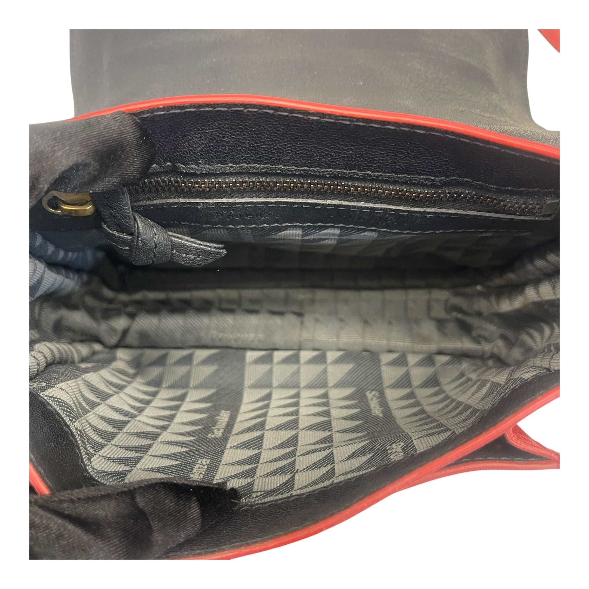 Proenza Schouler Mandarin Red Leather Fringe PS1 Tiny Bag