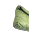 Saint Laurent Olive Puffer Leather Medium Loulou Shoulder Bag