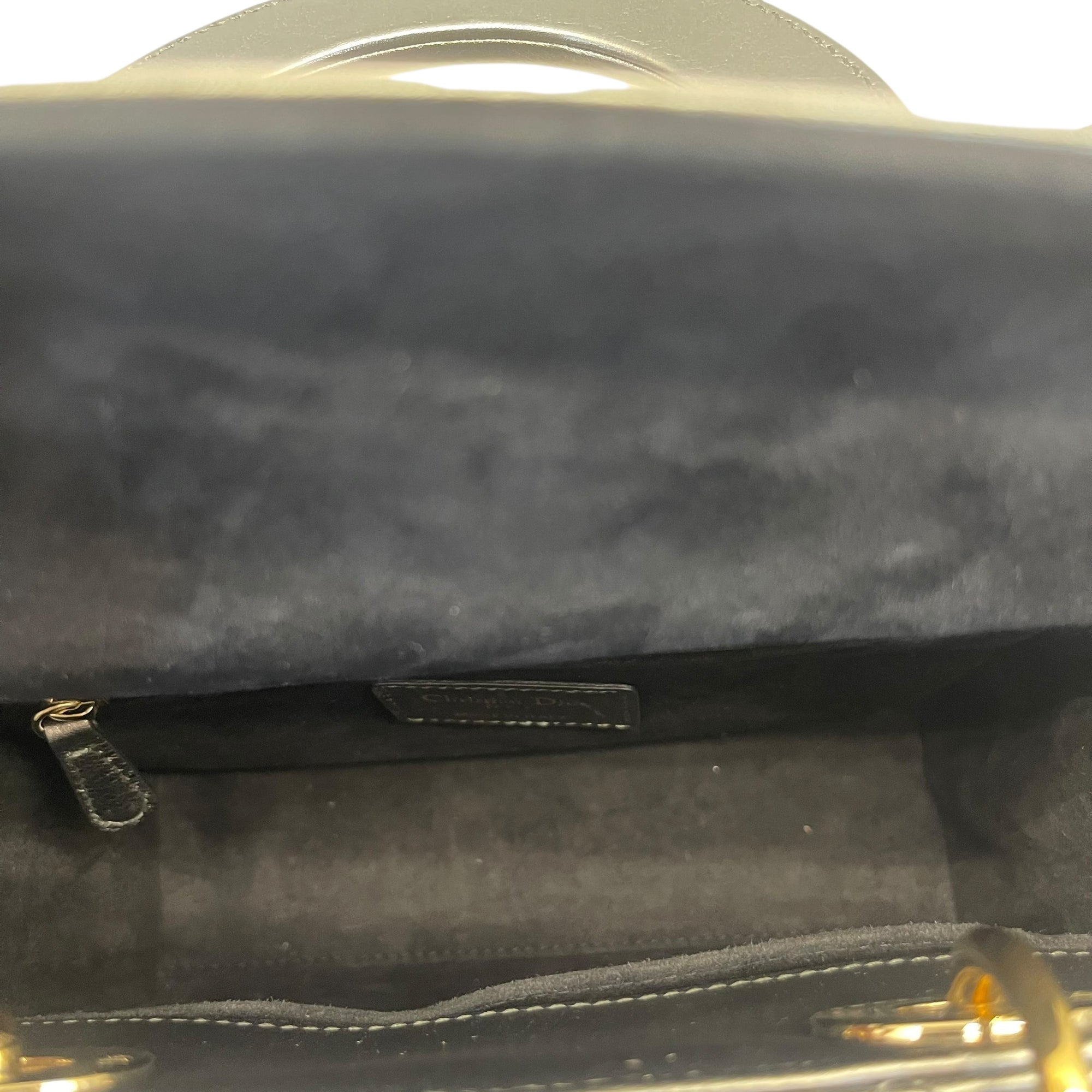 Christian Dior Mini Lady Dior Metallic Grey Cannage Bag