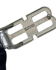 Balenciaga Women's BB Hourglass Silver Embellished Belt