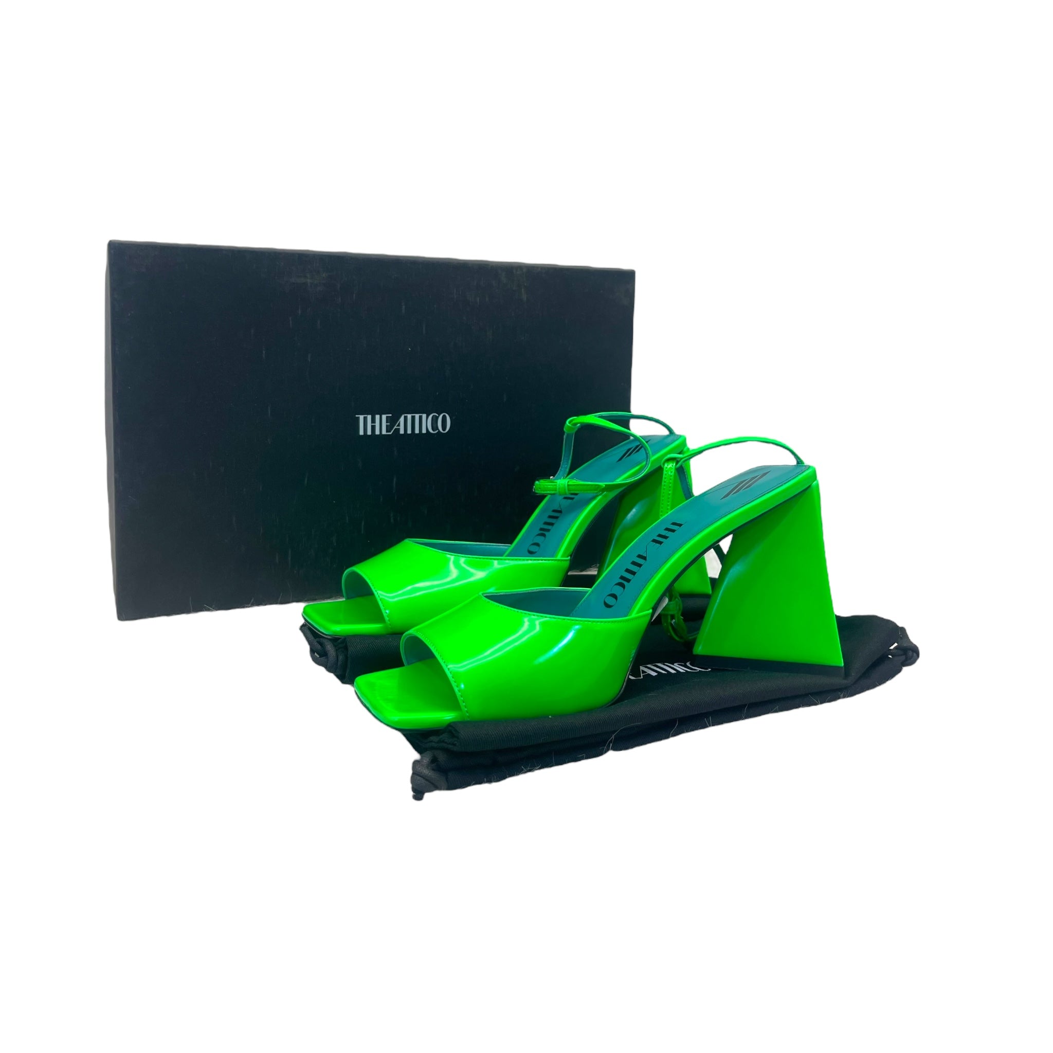 The Attico Neon Leather Sandals EU 39