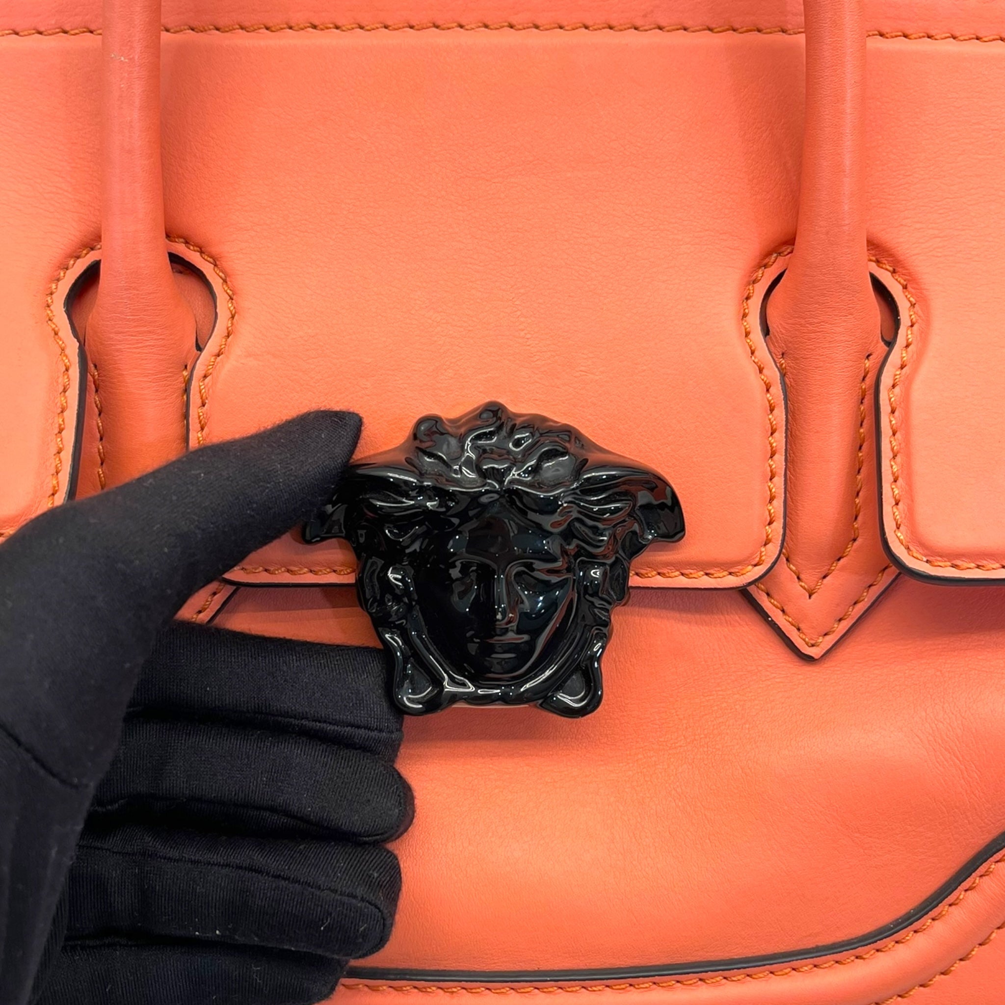 Versace Pink Leather Palazzo Empire Bag