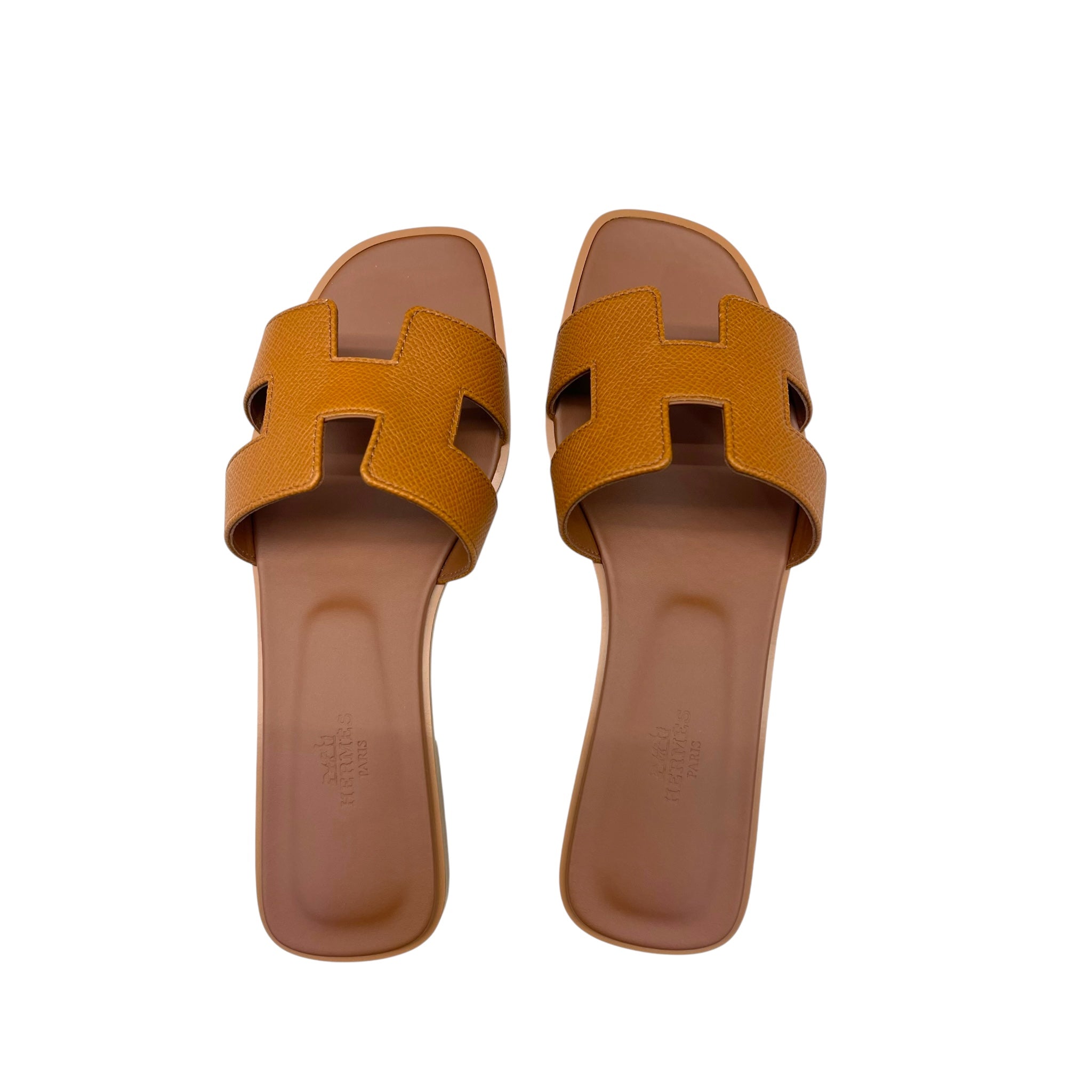Hermes Orans Tan Size 38 EU