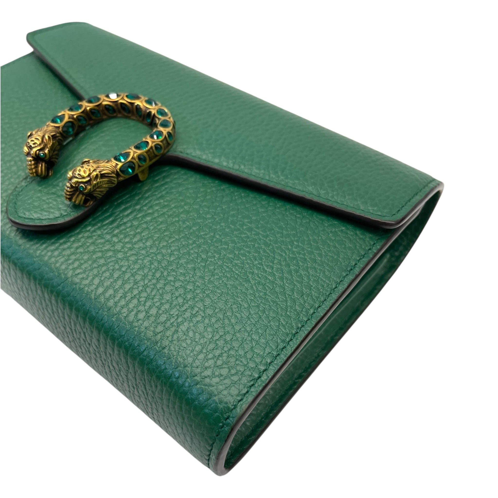 Gucci Green Leather Small Dionysus Shoulder Bag