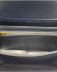 Celine Black Shiny Calf Leather Triomphe Shoulder Bag