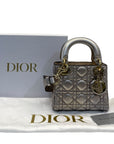 Christian Dior Mini Lady Dior Metallic Cannage Bag