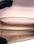 Michael Kors White/Pink Signature Coated Canvas And Leather Small Lita Crossbody Bag