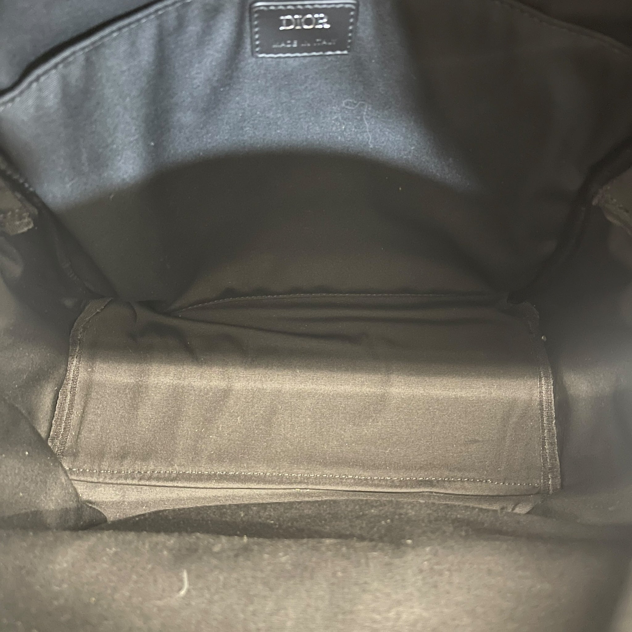 Christian Dior Rider Toile CD Diamond Black Backpack Bag