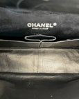 Chanel Black Quilted Patent Leather Large Classic Double Flap Bag