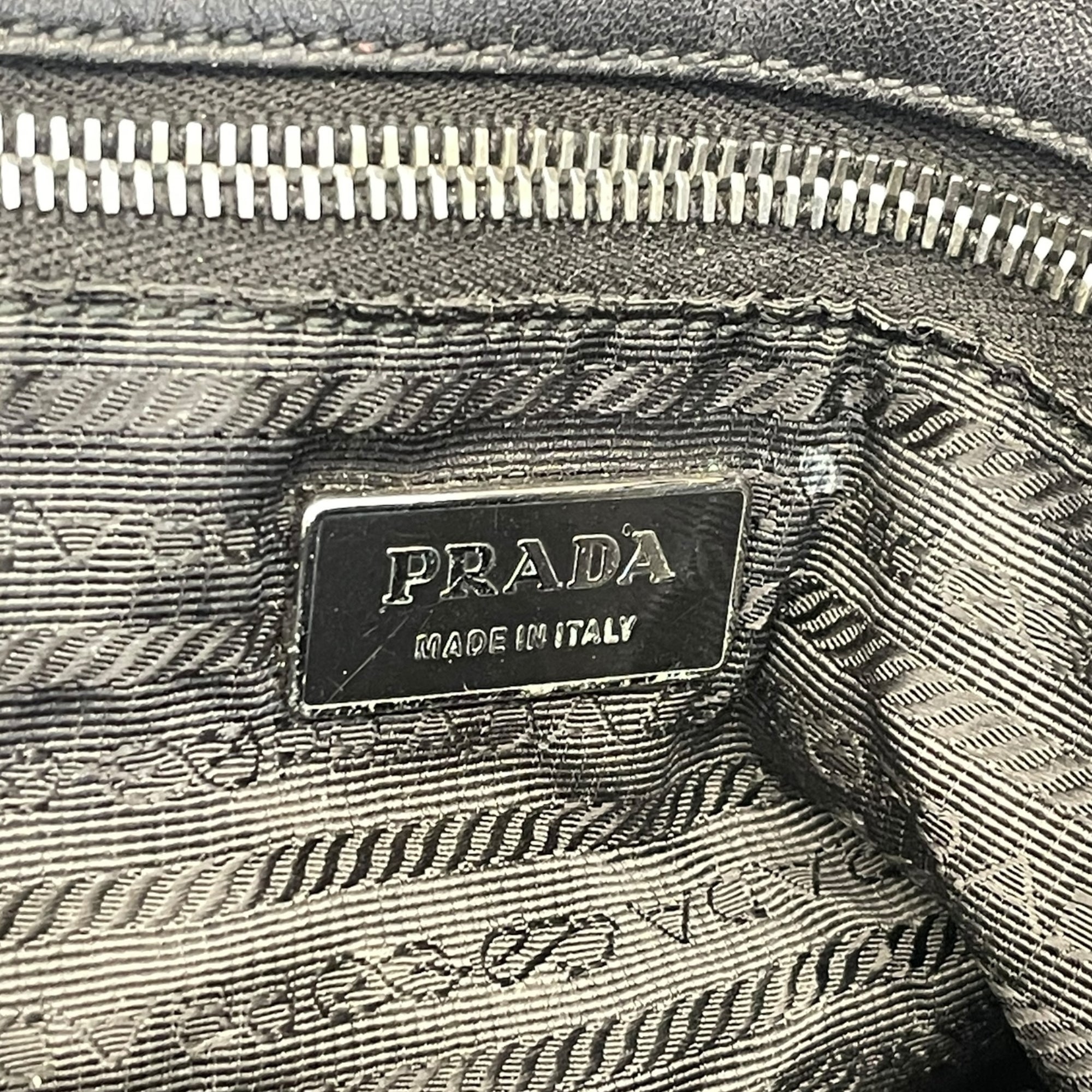 Prada Black Tessuto Gaufre Nylon Shoulder Bag