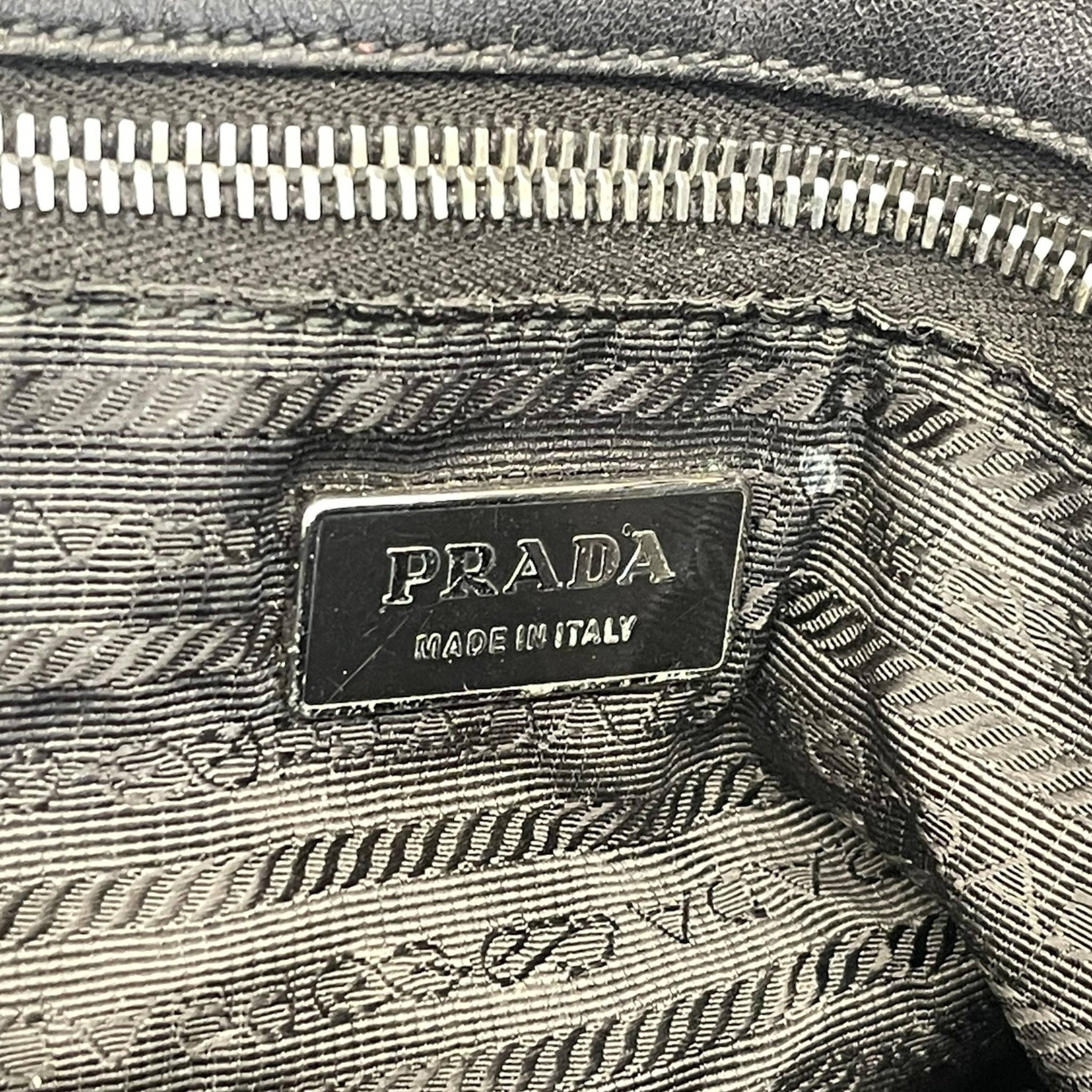 Prada Black Tessuto Gaufre Nylon Shoulder Bag