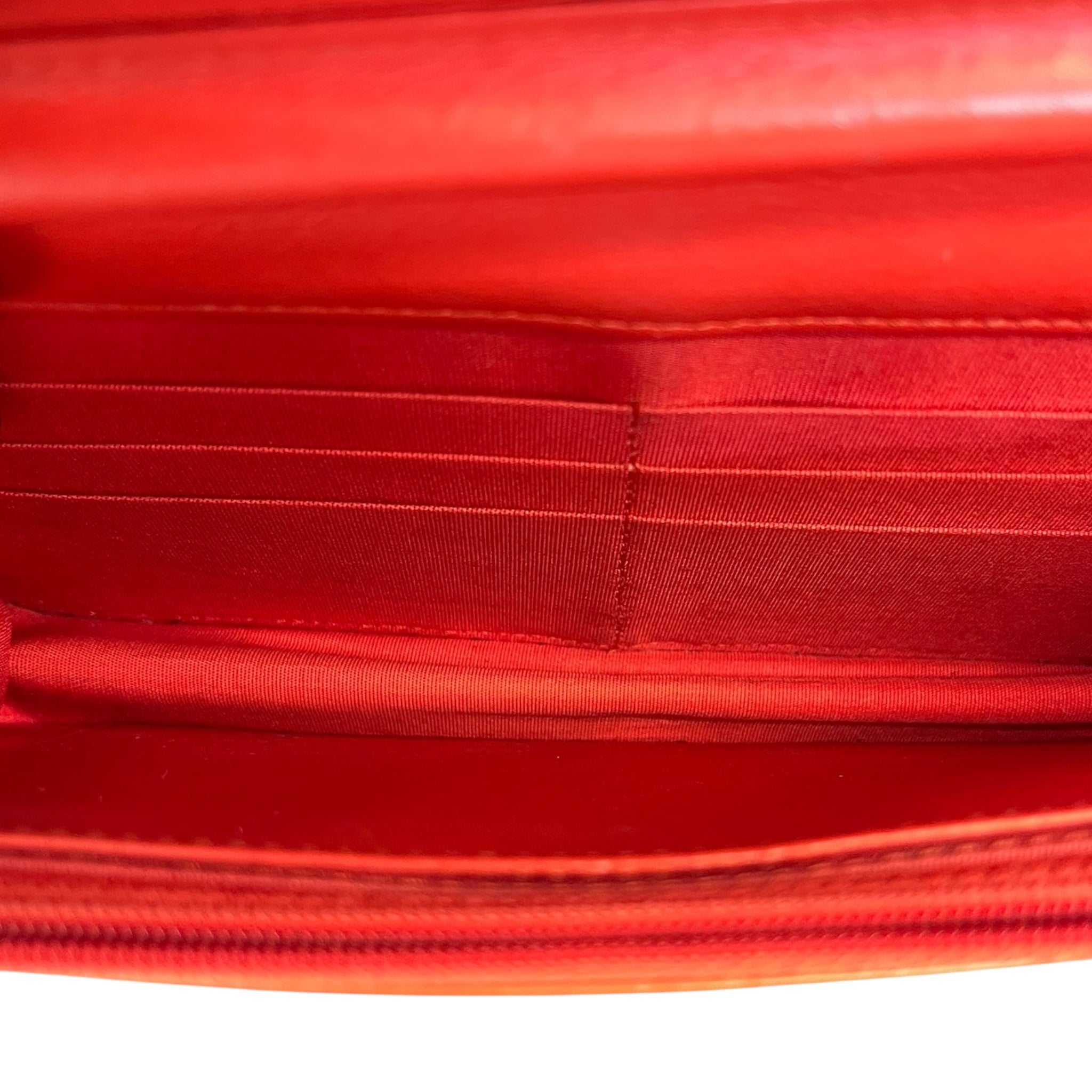 Chanel Boy Wallet On Chain Red Quilted Leather